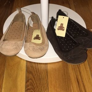 Baby Gap BROWN Suede Ballerina Flats. Sz Toddler 7